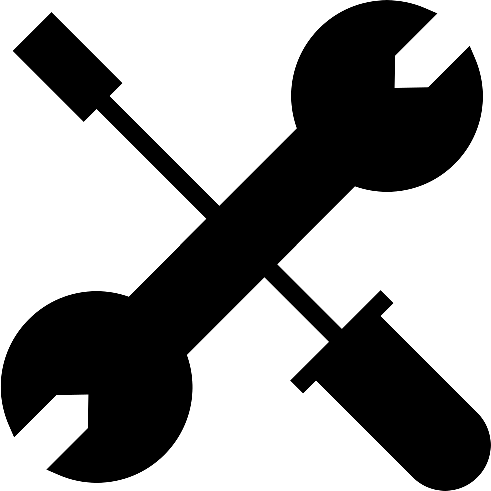 Tools Icon Png Free - Wrench And Screwdriver Clipart Transparent Png (981x980), Png Download