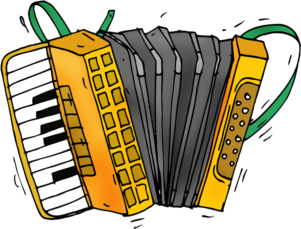 Accordion - Musical Keyboard Clipart (1000x1000), Png Download