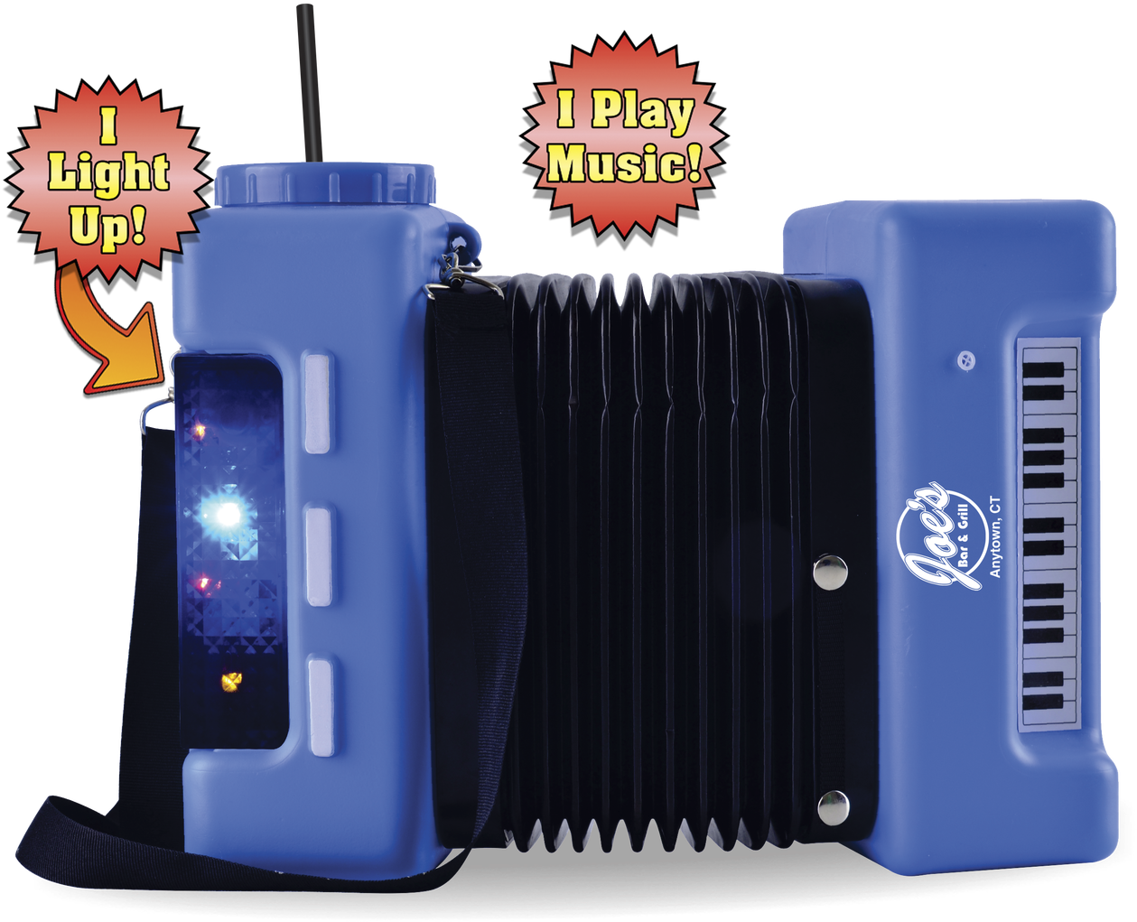 100oz Plastic Light-up & Sound Accordion - Garmon Clipart (1280x1054), Png Download