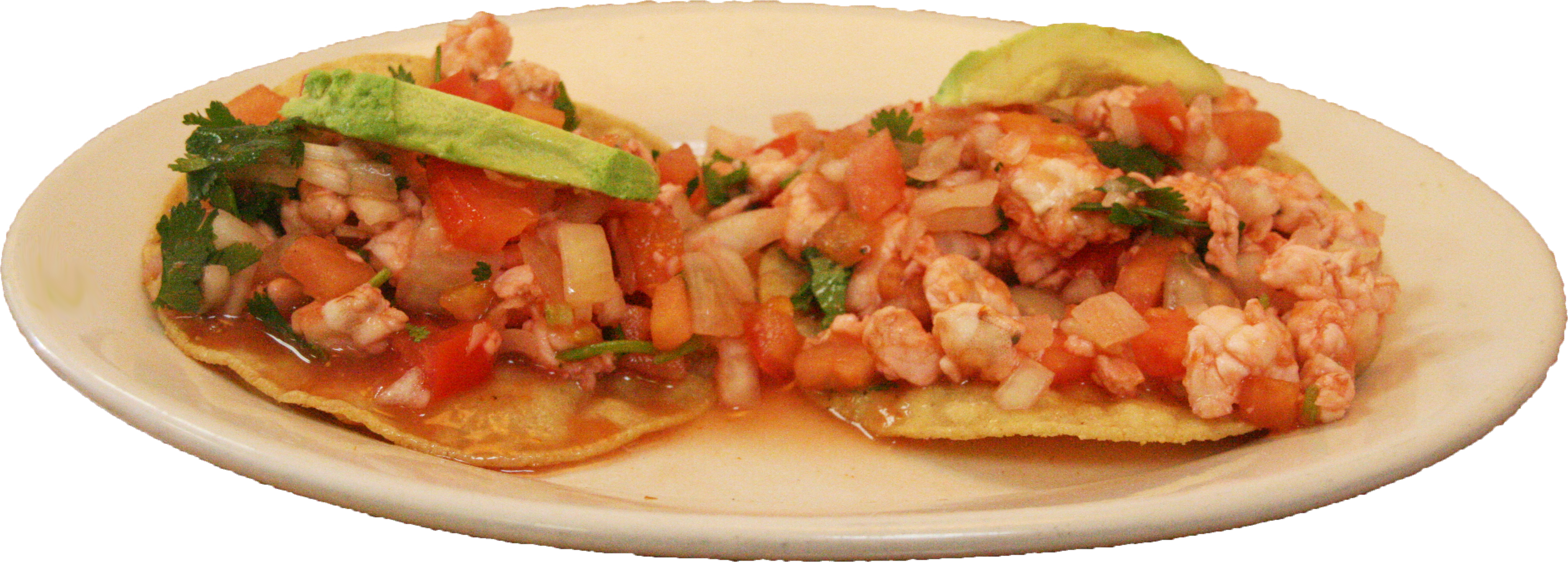 Ceviche De Camaron - Tostadas De Camaron Png Clipart (3746x1344), Png Download