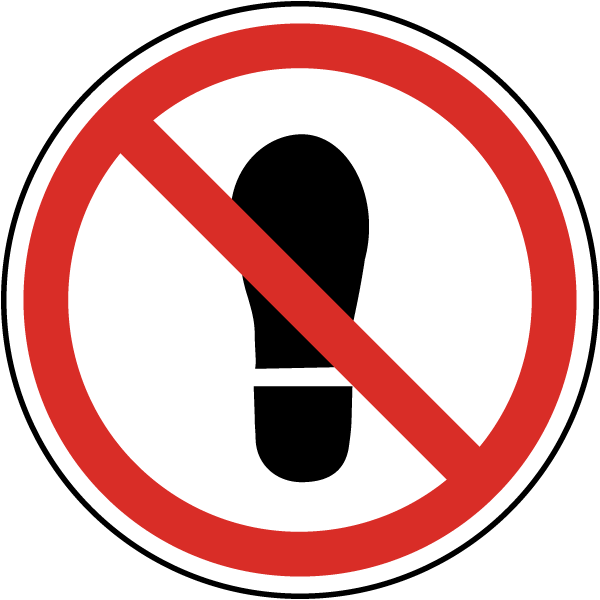 Do Not Step Label - Safety Signs Do Not Enter Clipart (600x600), Png Download