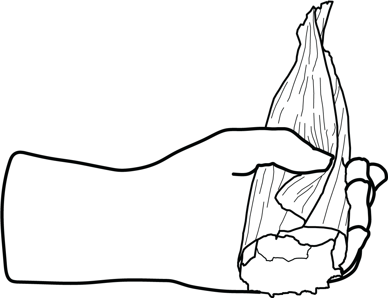 007 5 Tamales - Line Art Clipart (2794x2833), Png Download