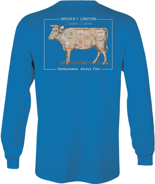 Brewer's Lantern 'brewers Bull' Long Sleeve- - Long-sleeved T-shirt Clipart (600x600), Png Download