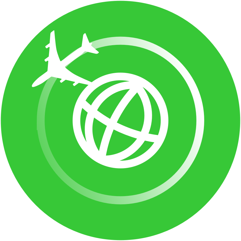Air Travel Icon - Travel Icon Png Round Clipart (800x800), Png Download