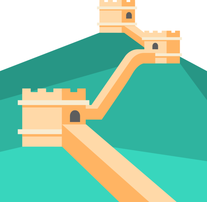 Greatwall, China, Vacation, Holidays, Travel Icon163 - 扁平 化 长城 Clipart (716x700), Png Download