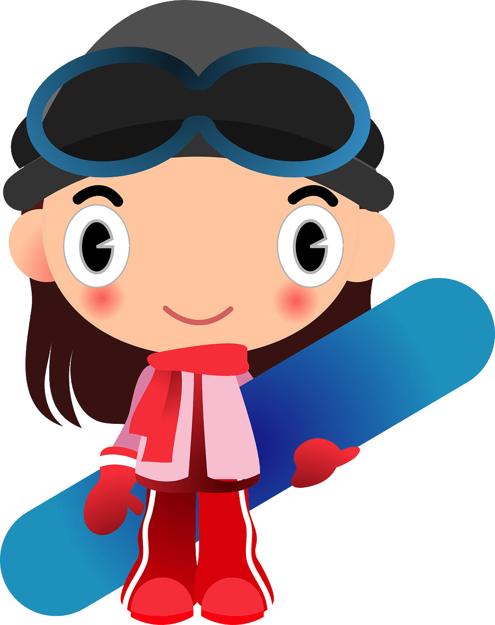 A Definitive Guide To The Best Kids Snowboards - Girl Snowboarding Clipart - Png Download (1014x1280), Png Download