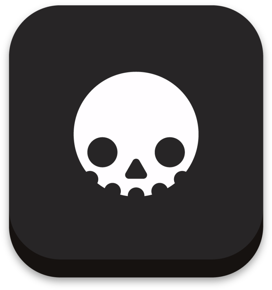 Bigger Skull Icon - Baikoh Clipart (1025x1025), Png Download