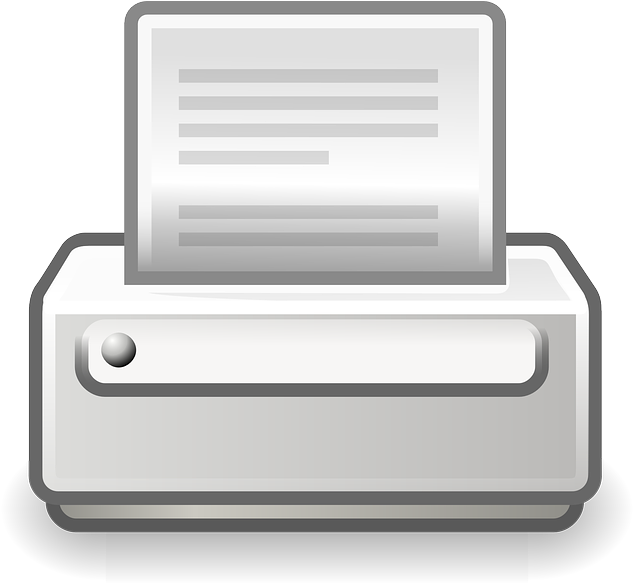 Printer, Print, Document, Printout, Peripherals, Device - Printer Svg Clipart (640x583), Png Download