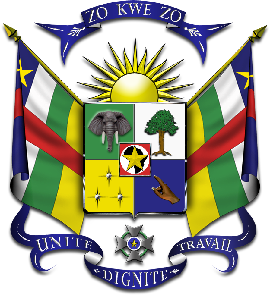 Central Africa Coat Of Arms Clipart (1000x1000), Png Download