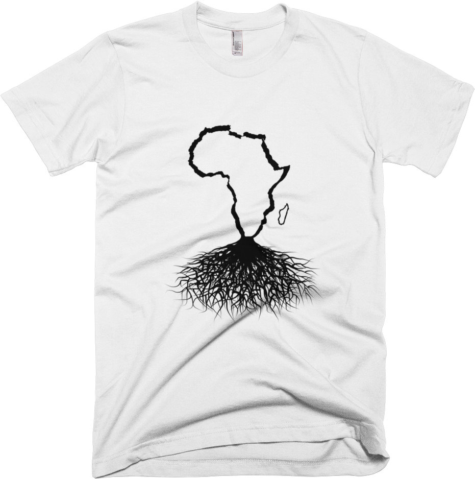 Black Outline Africa Roots - T-shirt Clipart (1000x1000), Png Download