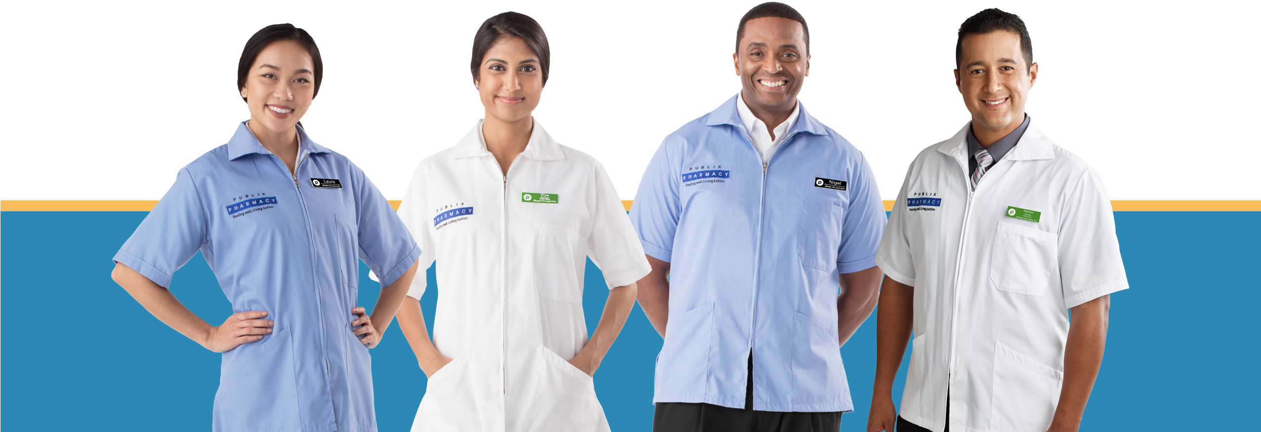 Picture Of Four Publix Pharmacy Associates Clipart (2550x900), Png Download