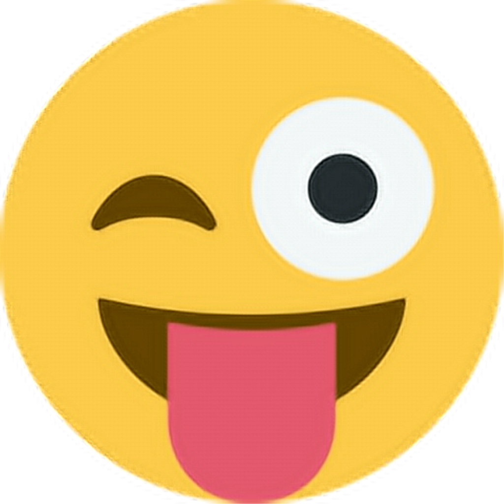 Happy Excited Tongueout Tongue Emoji Emoticon Face - Stuck Out Tongue Winking Eye Emoji Clipart (1024x1024), Png Download