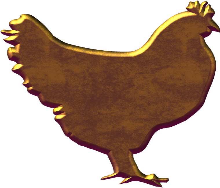 Golden Style Hen Png 1024-800 - Portable Network Graphics Clipart (1024x800), Png Download