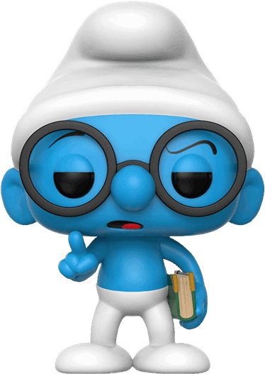 Brainy Smurf Pop Vinyl Figure Clipart (600x600), Png Download