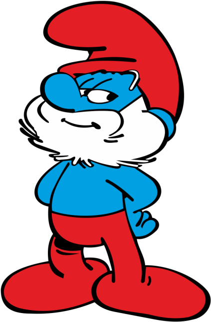Papa Smurf - Papa Smurf Transparent Clipart (716x716), Png Download