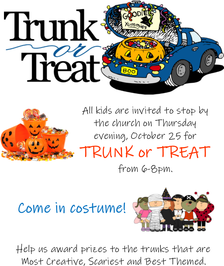 Trunk Or Treat Oct - Truck Or Treat Clip Art - Png Download (732x907), Png Download