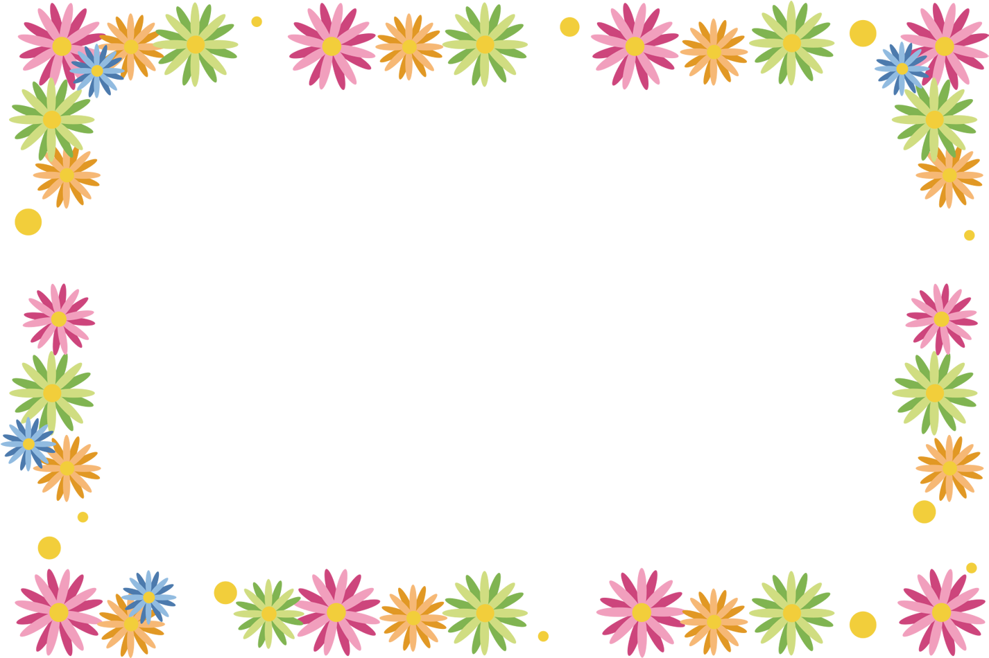 Flower Design Group Httpwwwillustaicomdatas - Hand Painted Frame Clipart - Png Download (1426x950), Png Download