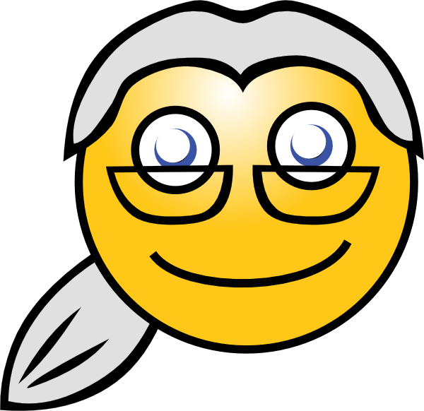 Original Png Clip Art File Smiley Lawyer Svg Images - Smiley Face Old Woman Transparent Png (600x582), Png Download