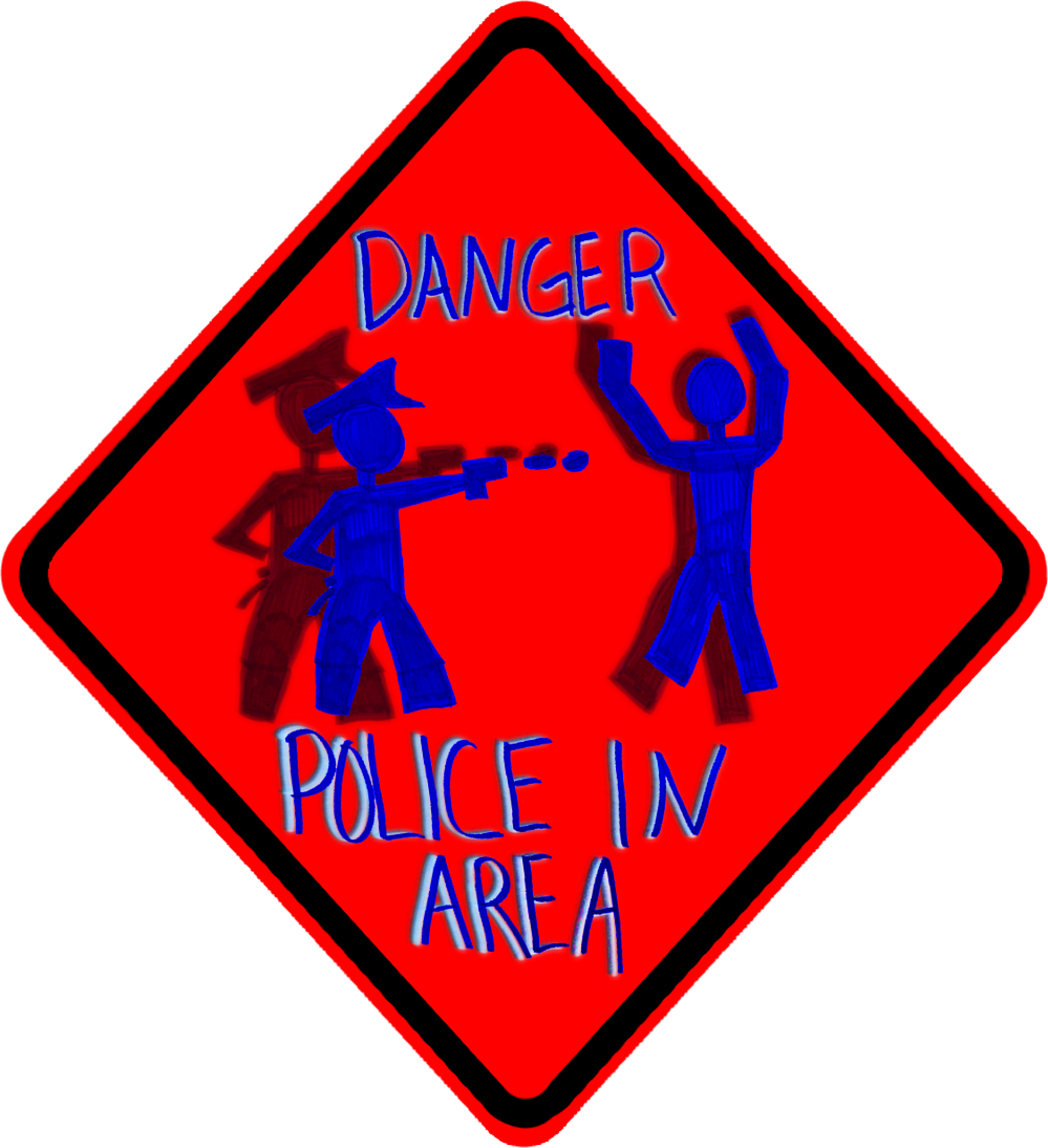 Danger Police In Area 3d - Danger Police In Area Sign Clipart (999x1094), Png Download