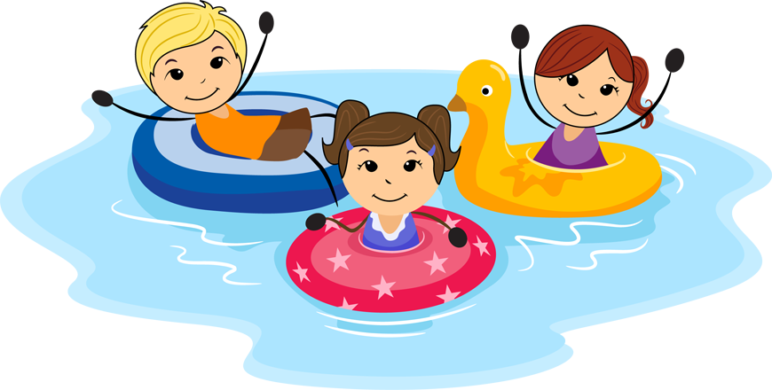 Free Summer Clipart Clip Art Pictures Graphics Illustrations - Children Swimming Clipart - Png Download (870x440), Png Download