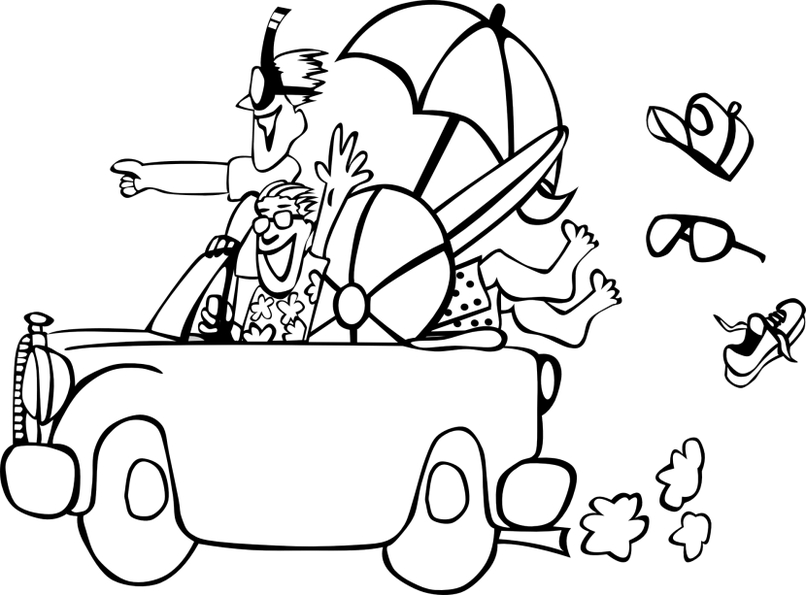 Clip Art Free Library Fun Mysummerjpg Com Best Clip - Summer Vacation Clipart Black And White - Png Download (806x595), Png Download