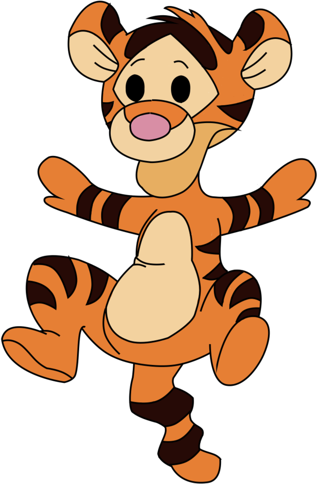 Baby Tigger Drawing - Cute Drawings Of Tigger Clipart (621x947), Png Download