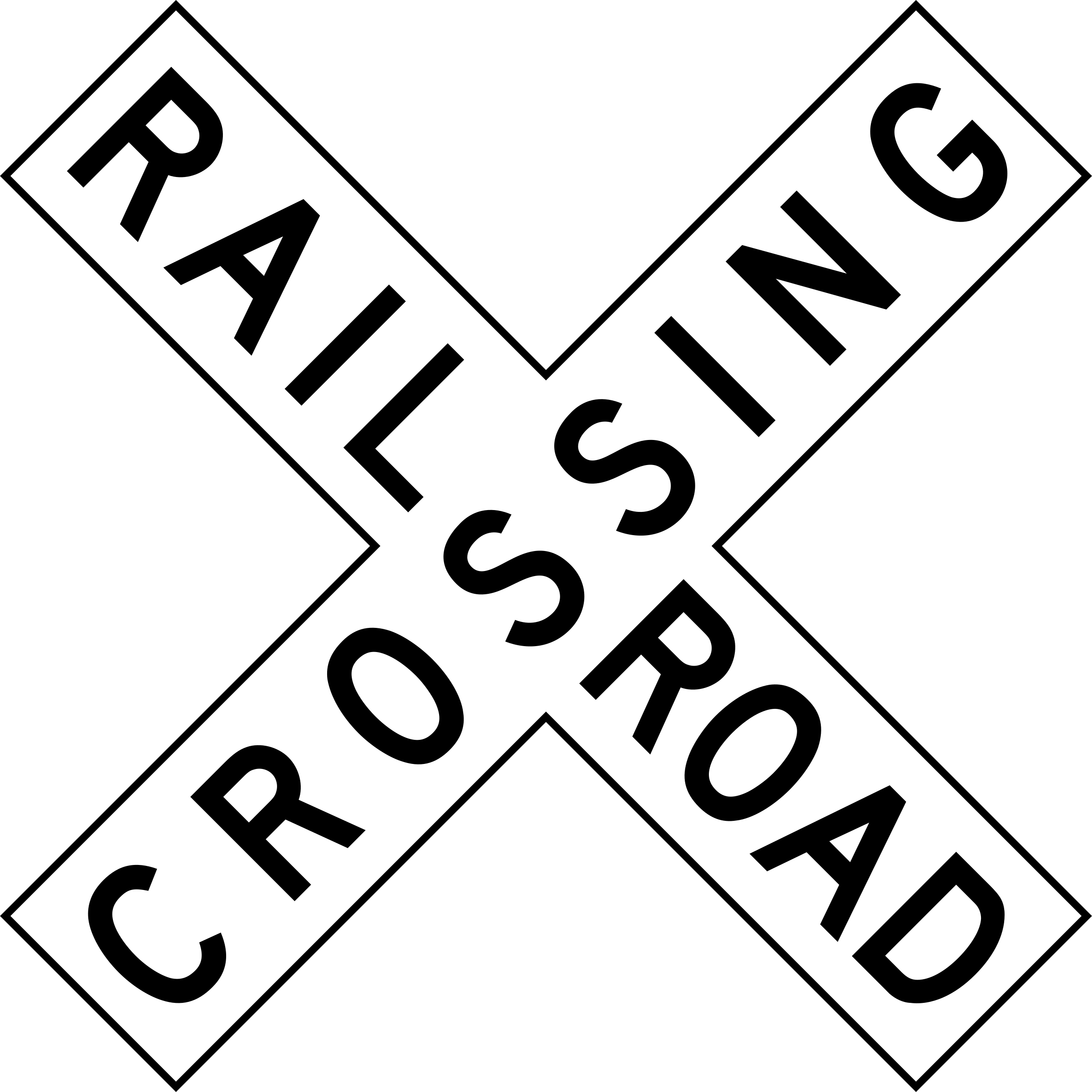 Big Image - Railroad Crossing Sign Clip Art - Png Download (2400x2400), Png Download