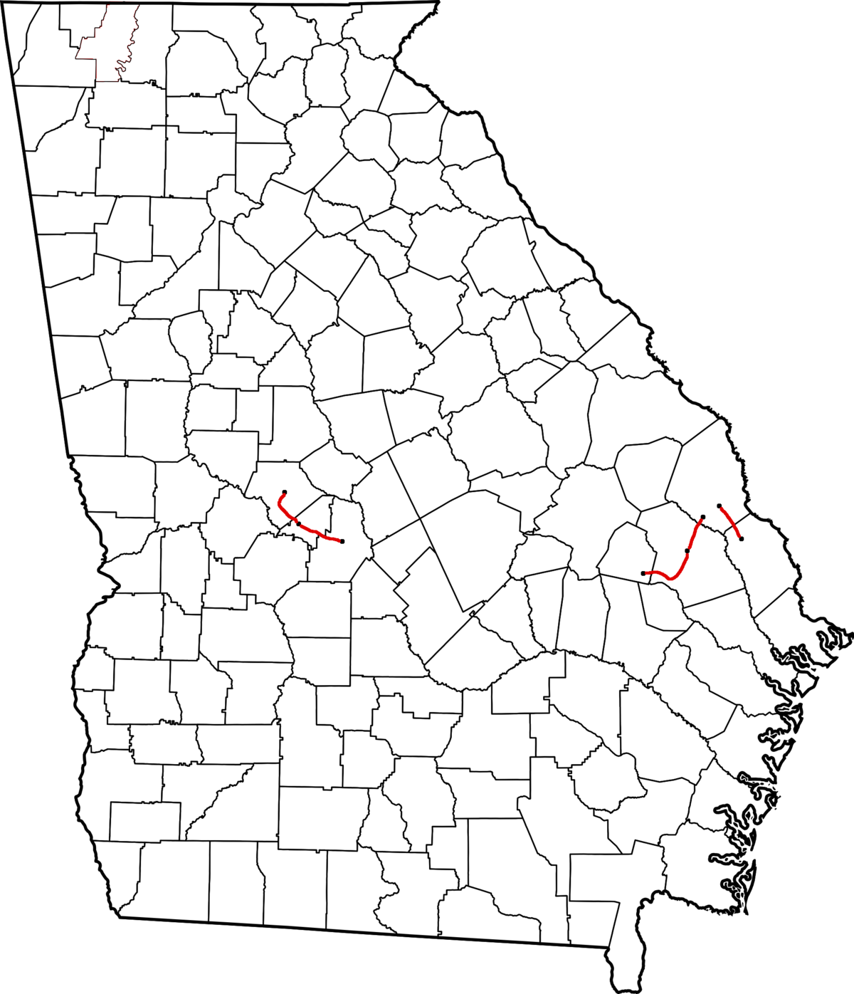 Georgia Midland Railroad - Providence Canyon Georgia Map Clipart (1200x1396), Png Download