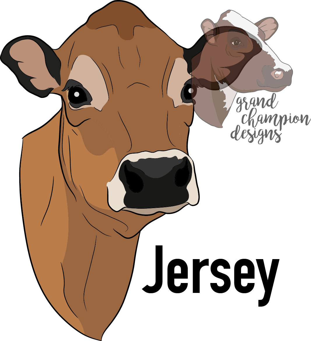 Carts Clipart Cow - Cartoon Jersey Cow - Png Download (1067x1170), Png Download