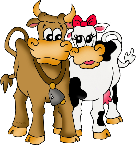 Cows - Farm Animals Clip Art - Png Download (627x648), Png Download