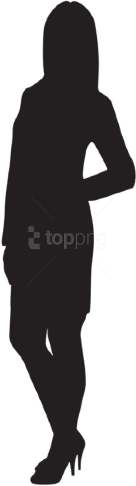 Free Png Female Silhouette Png - Silueta Doctora Clipart (481x1656), Png Download