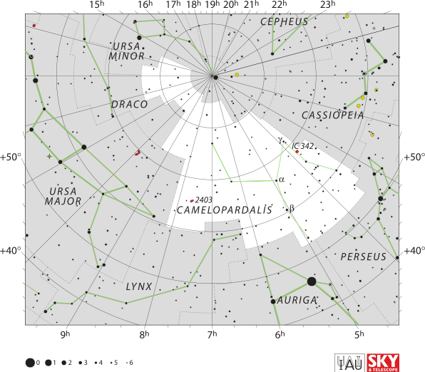 The Constellation Camelopardalis Is Far To The North - Camelopardalis Constellation Clipart (596x522), Png Download