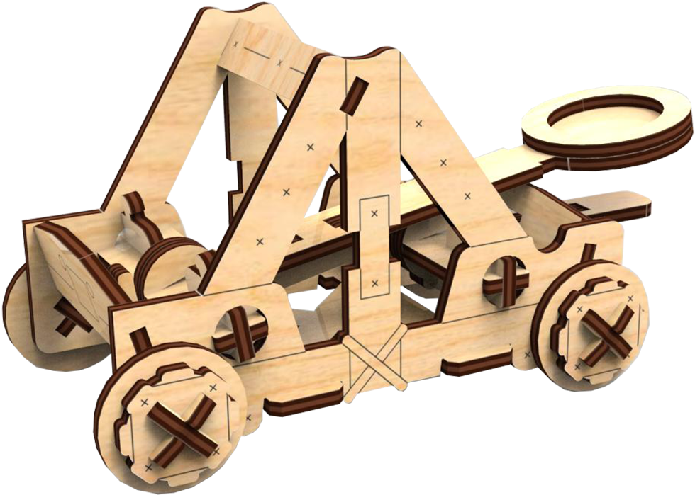 Catapult - Wooden Block Clipart (1000x835), Png Download