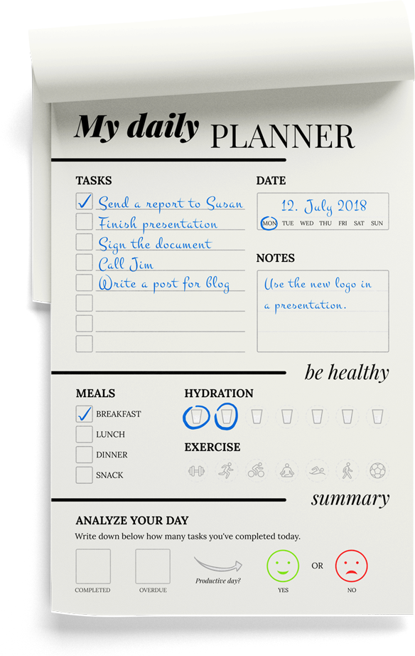 Planner Png - Planificador Diario Para Imprimir Clipart (584x922), Png Download