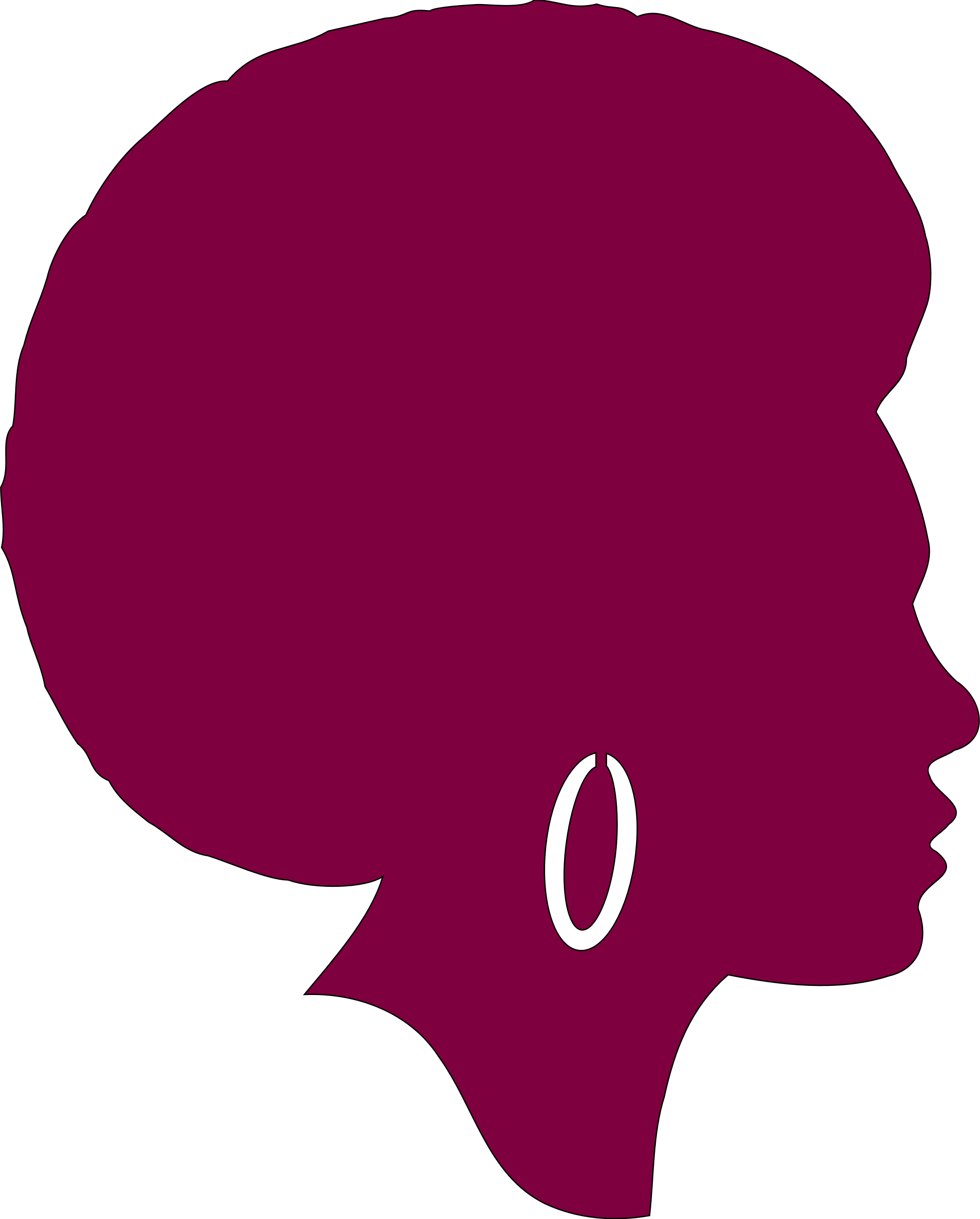 This Free Icons Png Design Of African American Female - Woman Silhouette Transparent Background Clipart (1929x2400), Png Download