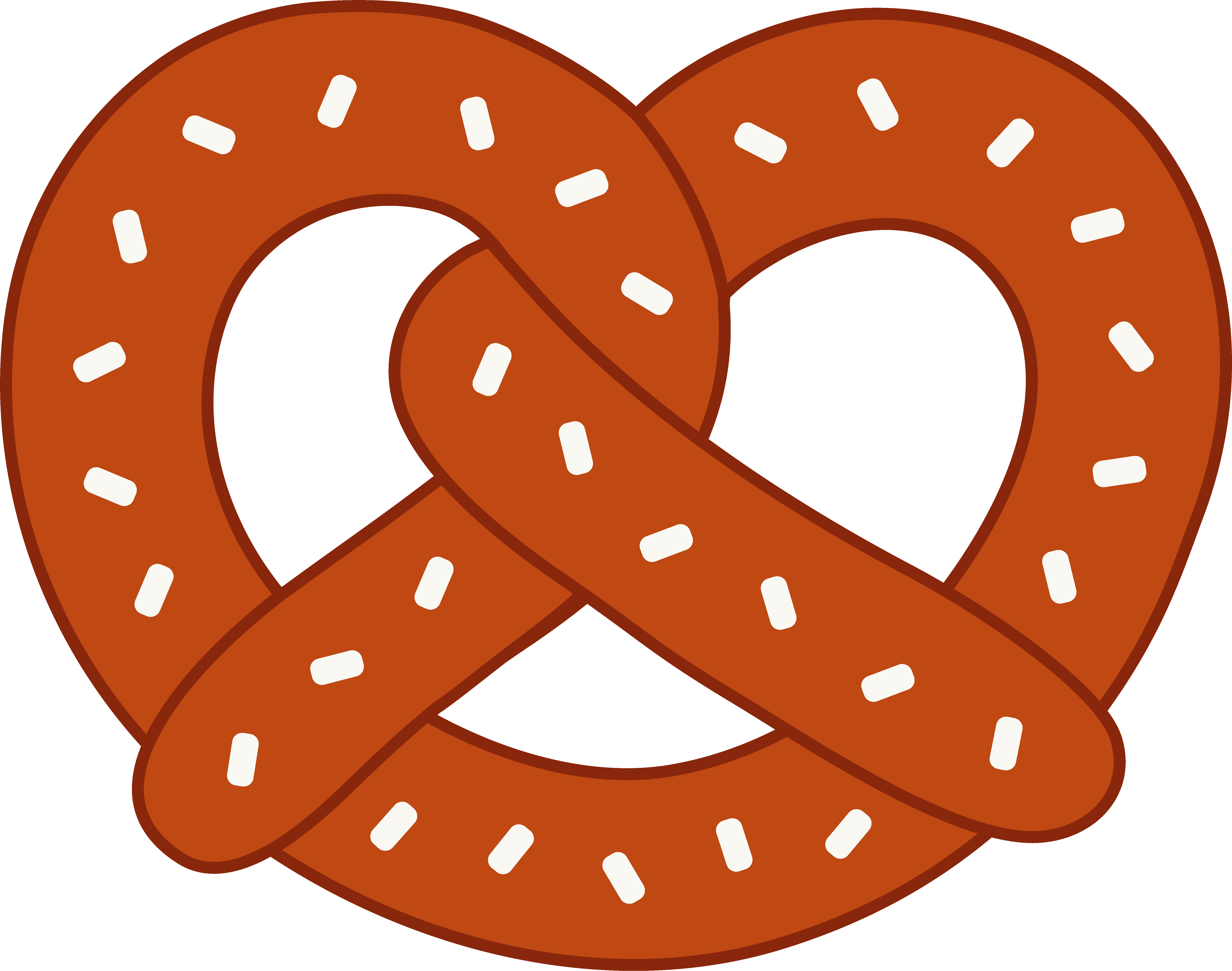 Clip Art Pretzel - Png Download (6387x5037), Png Download