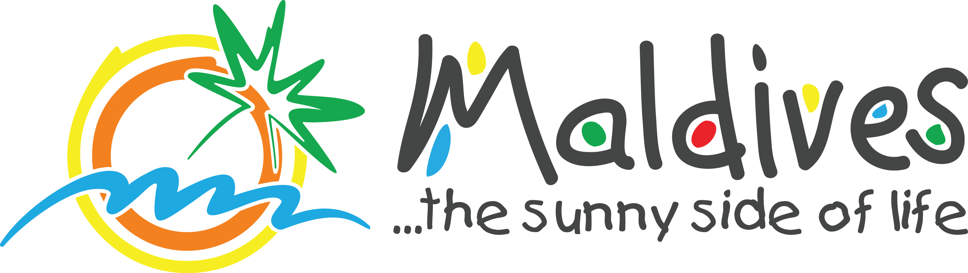 Logo - Maldives The Sunny Side Of Life Clipart (3121x881), Png Download