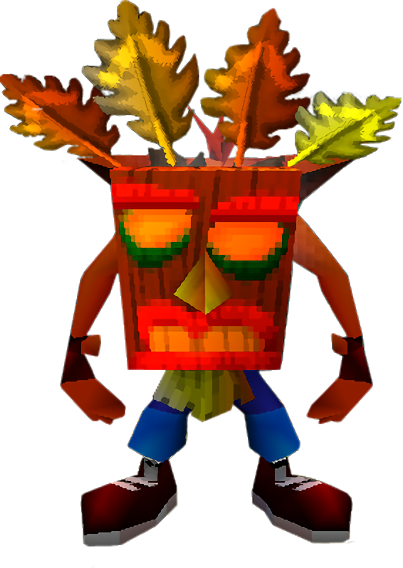 Aku Png - Crash Bandicoot With Mask Clipart (566x798), Png Download