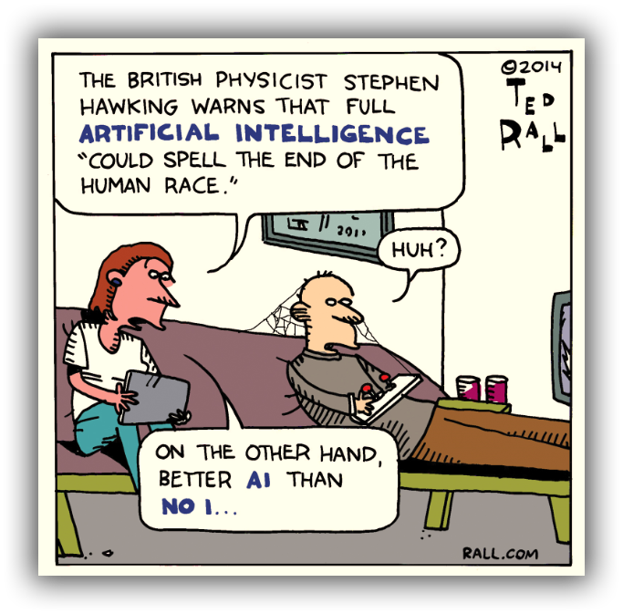 Stephen Hawking, Ai And No "i" - Cartoon Clipart (683x673), Png Download