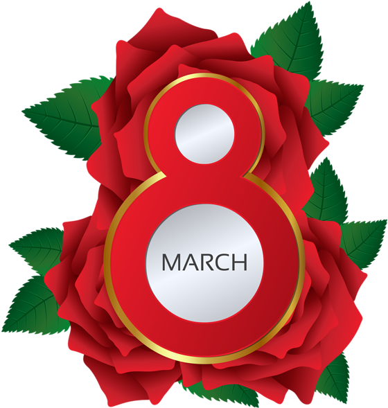 March 8 Rose Png Clipart (569x600), Png Download