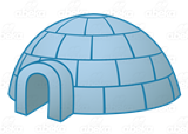Igloo Clipart Blue - Dome - Png Download (640x480), Png Download
