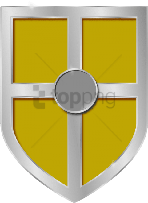 Free Png Gold Shield Png Png Image With Transparent - Cartoon Gold Shield Transparent Clipart (480x664), Png Download