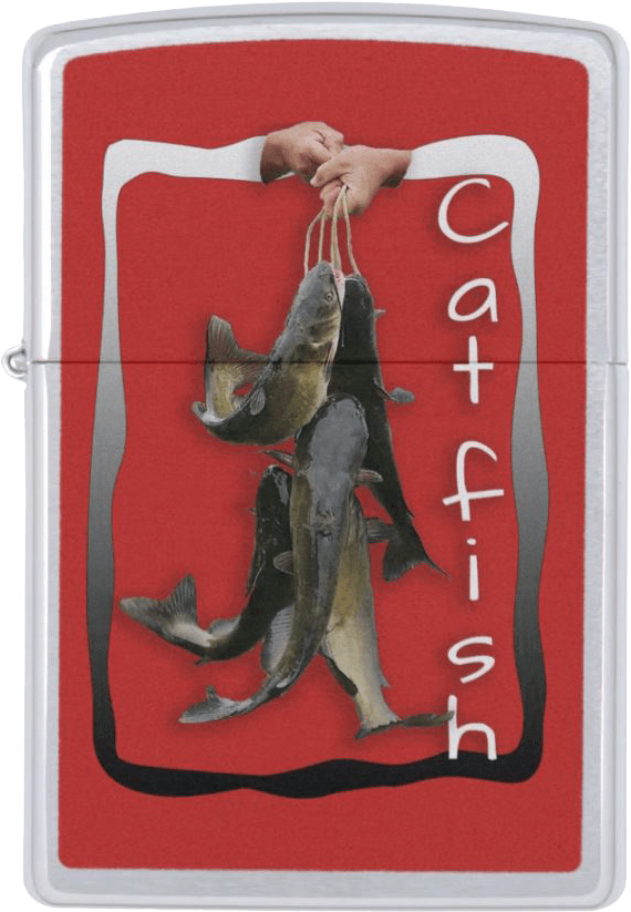 Beautiful Stringer Of Catfish Fishing Zippo Lighter - Catfish Clipart (636x904), Png Download