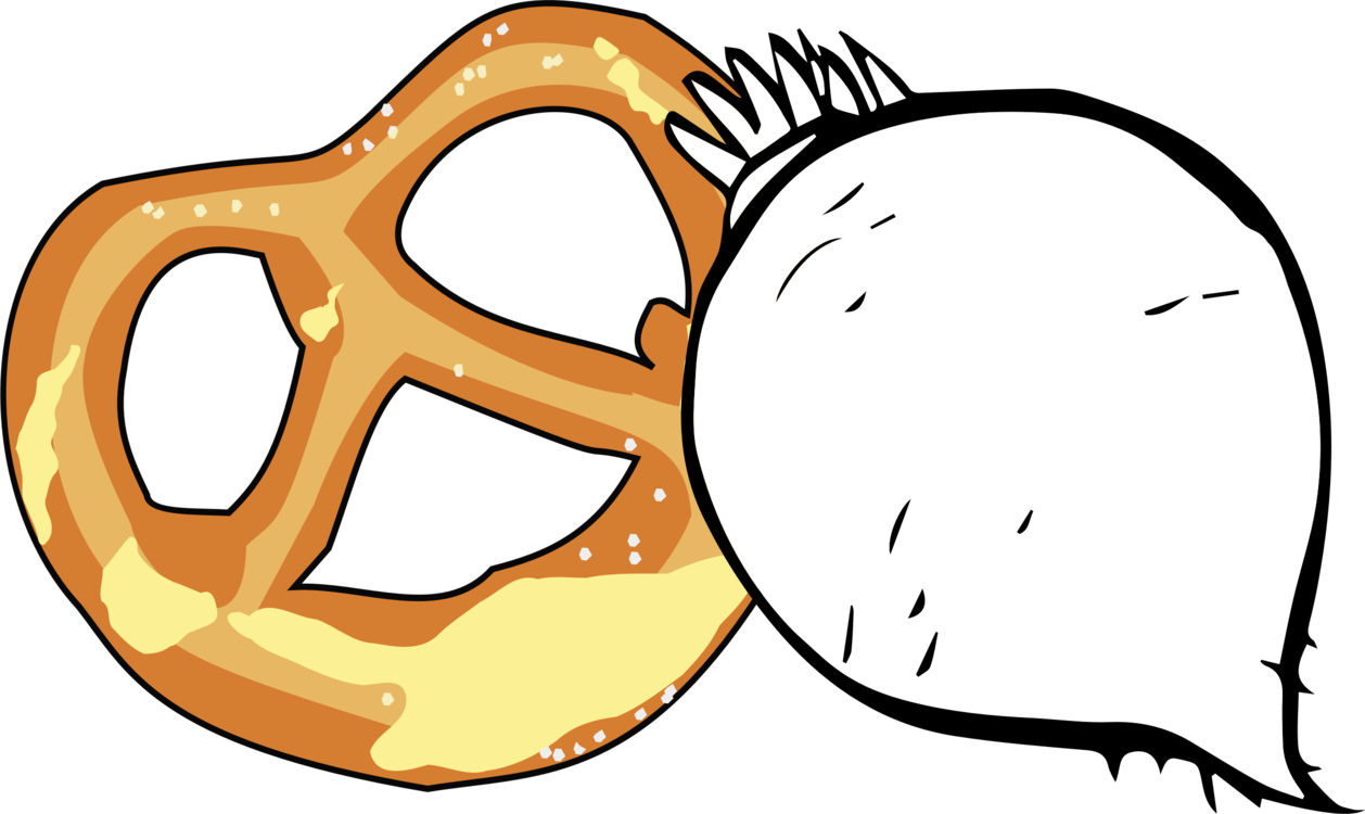 Pretzel Food Simit Christmas Cookie Breakfast - Pretzel Clipart (1258x750), Png Download