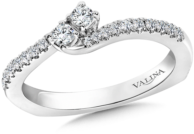 Valina Two-stone Diamond Engagement Ring Moutning In - Pre-engagement Ring Clipart (800x800), Png Download
