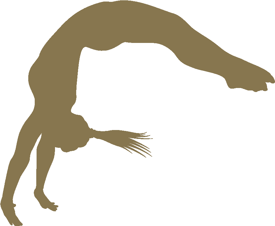 Free Download Gymnastics Flip Silhouette Clipart Artistic - Back Handspring Gymnastics Silhouette - Png Download (895x737), Png Download