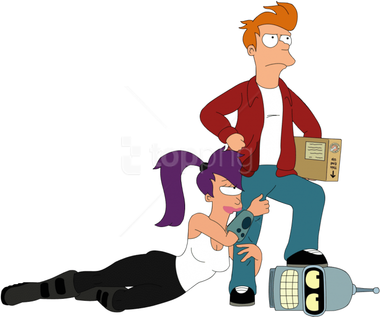 Free Png Download Futurama Bender Fry Leela Clipart - Fry Futurama Delivery Boy Transparent Png (850x680), Png Download