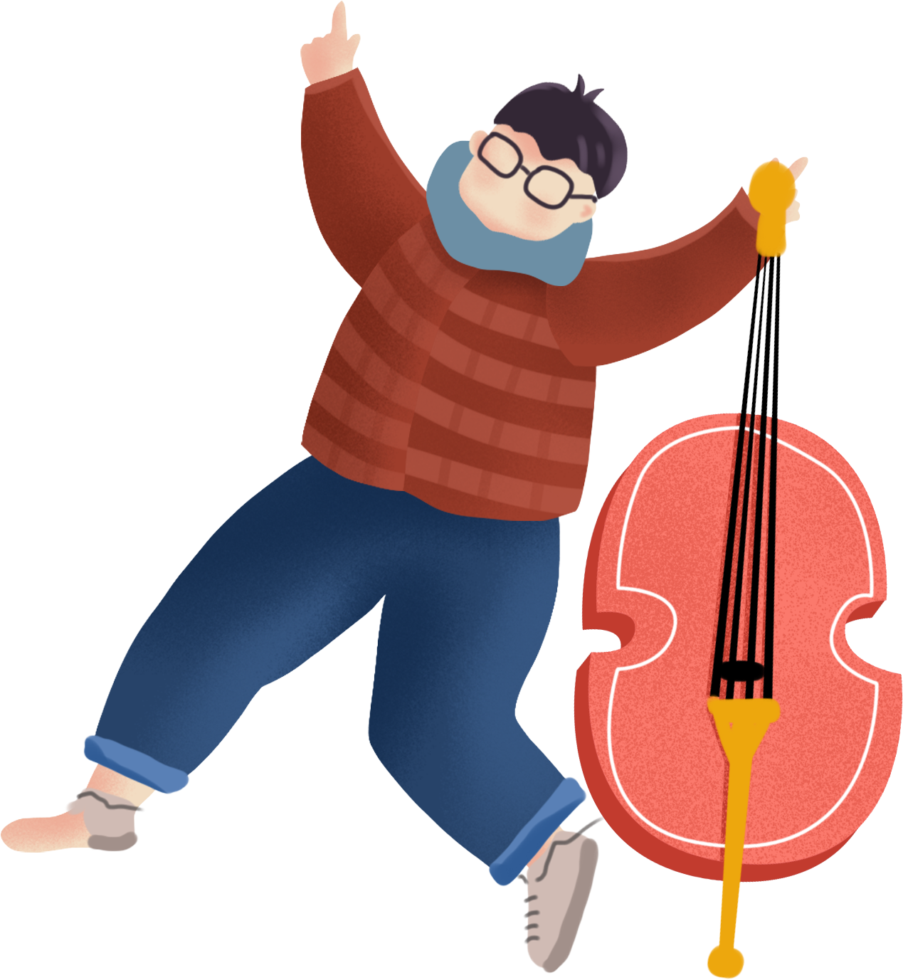 Vẽ Tay Phim Hoạt Hình Cậu Bé Nhà Png Và Psd - Cello Clipart (2000x2000), Png Download