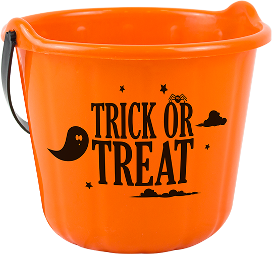 Halloween Trick Or Treat Bucket - Halloween Trick Or Treat Basket Clipart (800x620), Png Download