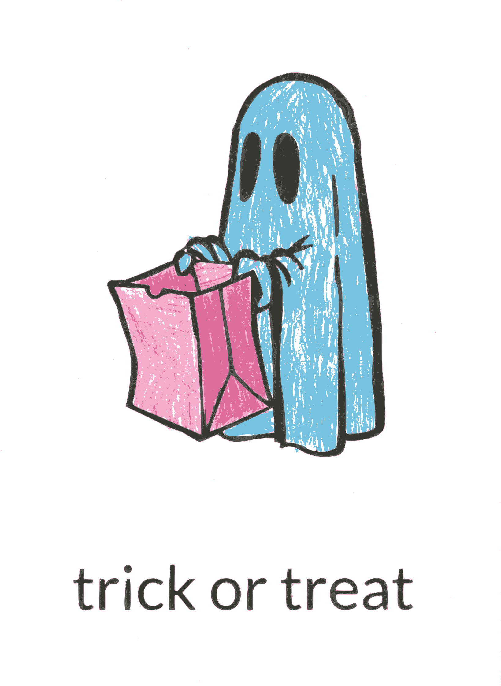 This Free Icons Png Design Of Trick Or Treat Recolored Clipart (1638x2243), Png Download